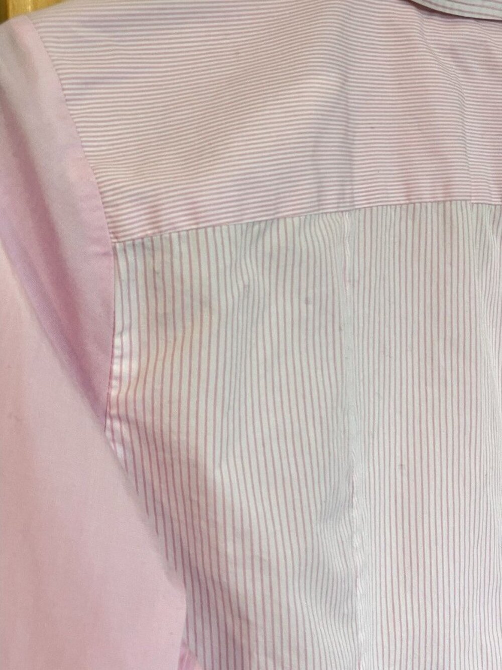 Hinson Wu Womens Size 8 Pink Striped /Pink Solid Long Sleeve Button Oxford Shirt - Picture 10 of 10